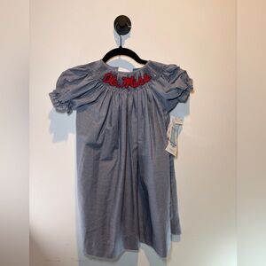 Ole Miss Embroidered Kids Dress